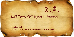 Körtvélyesi Petra névjegykártya
