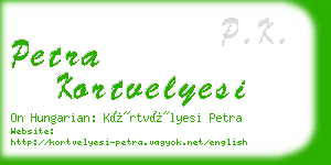 petra kortvelyesi business card